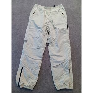 Nautica Competition Men's Pants M Beige Nylon Track Joggers Athletic Baggy Ski